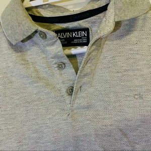 Grey Calvin Klein Polo Shirt